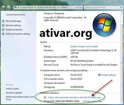 Ativador Windows 7